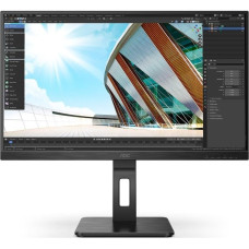 LCD AOC 27'' 27P2Q {IPS 1980x1080 75Hz 250cd 178/178 1000:1 8bit 4ms D-Sub DVI HDMI1.4 DisplayPort1.2 USB-Hub Height adj Pivot Tilt Swivel 2x2W}