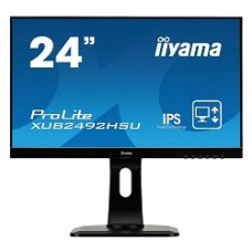 IIYAMA 23.8" XUB2492HSU-B1 черный {IPS 1920х1080 5ms 16:9 250cd 178/178 1000:1 5М:1 16,7M Color D-Sub HDMI DisplayPort 2x2W}