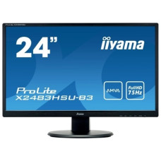 IIYAMA 24" X2483HSU-B3 черный {AMVA LED 1920x1080 75hz 4ms 16:9 250cd 178гр/178гр D-Sub HDMI DisplayPort}