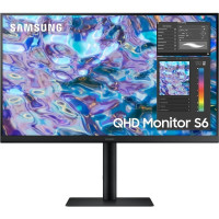 LCD Samsung 27" LS27B610EQIXCI черный {IPS 2560x1440 16:9 HAS Pivot 300cd 178/178 HDMI DisplayPort M/M}