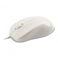 CBR CM 131c White, Мышь проводная, оптическая, USB, 1200 dpi, 3 кнопки и колесо прокрутки, ABS-пластик, возможность нанесения логотипа, длина кабеля 2 м, цвет белый