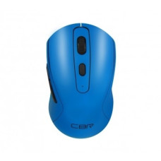 CBR CM 522 Blue, Мышь беспроводная, оптическая, 2,4 ГГц, 800/1200/1600 dpi, 6 кнопок и колесо прокрутки, технология "бесшумный клик", ABS-пластик, цвет голубой
