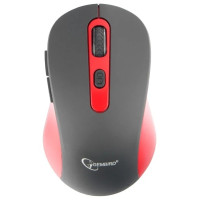 Gembird MUSW-221-R {Мышь беспров., чёрный/красный, 5кн.+колесо-кнопка, 800/1200/1600DPI, 2.4ГГц, трехуровневая система энергосбережения}