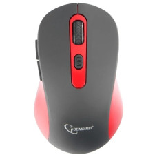 Gembird MUSW-221-R {Мышь беспров., чёрный/красный, 5кн.+колесо-кнопка, 800/1200/1600DPI, 2.4ГГц, трехуровневая система энергосбережения}