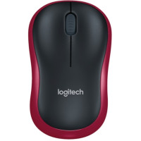 910-002240 Logitech Wireless Mouse M185 dark red USB