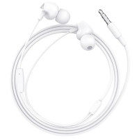 HOCO M60/ Наушники + микрофон/ Кнопка ответа/ 1.2м/ 3.5 mm jack/ White