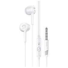 HOCO M82/ Наушники + микрофон/ Кнопка ответа/ 1.2м/ 3.5 mm jack/ White