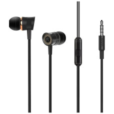 HOCO M37/ Наушники + микрофон/ Многофункциональная кнопка/ 1.2м/ 3.5 mm jack/ Black
