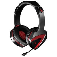 A4 G501, черно(красные) {Наушники с микрофоном, 2.2м}
