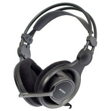 A4Tech HS-100, черные/серый {Гарнитура, мониторные, 20 - 20000Гц, длина шнура 2м}