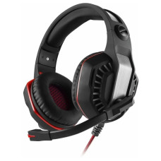 Игровые стереонаушники с микрофоном SVEN AP-U990MV, черный-красный (внешняя звуковая карта USB 7.1)