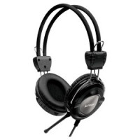 A4Tech HS-19-1, Grey/черный {Гарнитура стерео, мониторного типа, динамик 40мм 20-20000Гц 32 Ом 102дБ, микрофон фикс 50дБ, амбешуры съемные, кабель 2m 3.5 jack 3pin}