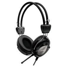 A4Tech HS-19-1, Grey/черный {Гарнитура стерео, мониторного типа, динамик 40мм 20-20000Гц 32 Ом 102дБ, микрофон фикс 50дБ, амбешуры съемные, кабель 2m 3.5 jack 3pin}