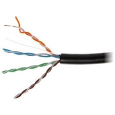 Кабель витая пара Bion BCL-U5451-301 U/UTP, кат.5e, 4x2x0,51мм AWG24, CCA, одножильный, PE, для внешней прокладки, 305м, черный