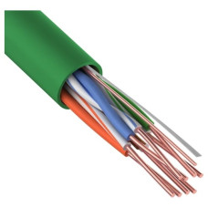 Rexant (01-0062) Кабель витая пара U/UTP, CAT 5e, нг(А)-HFLTx 4х2х0,52мм, 24AWG, внутренний, зеленый, 305м Rexant