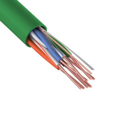 Rexant (01-0061) Кабель витая пара U/UTP, CAT 5e, нг(А)-LSLTx 4х2х0,52мм, 24AWG, внутренний, зеленый, 305м Rexant