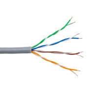Кабель витая пара Bion BCL-U5440-101 U/UTP, кат.5e, 4x2x0,40мм AWG 26, CCA, одножильный, PVC, для внутренней прокладки, 305м, серый