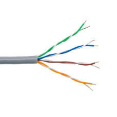 Кабель витая пара Bion BCL-U5440-101 U/UTP, кат.5e, 4x2x0,40мм AWG 26, CCA, одножильный, PVC, для внутренней прокладки, 305м, серый