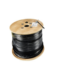 Кабель NEOMAX [NM20041] F/UTP cat.5e 4 пары (305 м) 0.52 мм (24 AWG) Медь, внешний, стальной трос 2.0мм, PE, черный