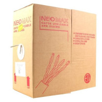 Кабель NEOMAX [NM711001] U/UTP cat.5e 4x2x0.46, 25 AWG, Медь, внутренний, PVC, 305м, серый