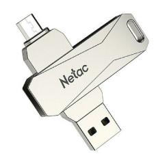 Netac USB Drive 64GB U381 USB3.0+MicroUSB [NT03U381B-064G-30PN]