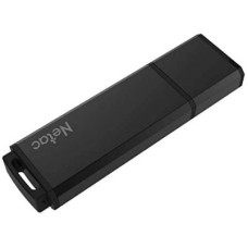 Netac USB Drive 32GB U351 <NT03U351N-032G-20BK>, USB2.0, с колпачком, металлическая чёрная