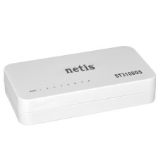 Netis ST3108GS Коммутатор, неуправляемый, 8-портовый гигабитный 10/100/1000 Мбит/с, настольный, пластиковый корпус