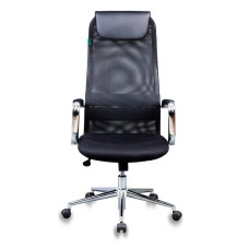 Кресло руководителя Бюрократ KB-9N/BLACK черный TW-01 TW-11 сетка крестовина хром 1140271]