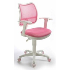 Бюрократ CH-W797/PK/TW-13A кресло (спинка сетка розовый сиденье розовый TW-13A колеса белый/розовый) [664135]