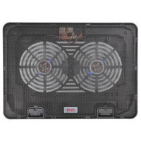BURO Подставка для ноутбука 15.6"355x255x30mm 2xUSB 2x 140mmFAN 657г металлическая сетка/пластик черный (BU-LCP156-B214H)
