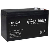 Optimus OP1207 Батарея 12V/7Ah (для охранно-пожарных систем)(клемма F1)