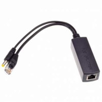 ORIENT POE-485R, 48V->5V, PoE сплиттер (приемник) питания по витой паре, вход: RJ45 PoE-A/B (1/2+,3/6- 4/5+,7/8-), выход: DC 5V, 2.4A + RJ45 LAN 10/100, черный (30782)