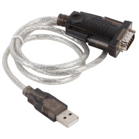 ORIENT Кабель-адаптер USS-101N, USB Am to RS232 DB9M (chipset Prolific PL2303HXD), 0.8м, крепеж разъема - винты, с поддержкой Win8 /8,1