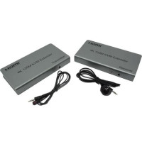 ORIENT VE051, HDMI KVM extender, HDMI+USB+Audio удлинитель до 120 м по витой паре Cat5e/6, HDMI 1.4, 4K@30Hz/1080p@60Hz, HDCP, передача ИК сигнала управления, пит. от вн.БП 5В/1А, метал.корп.(31068)