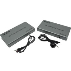 ORIENT VE051, HDMI KVM extender, HDMI+USB+Audio удлинитель до 120 м по витой паре Cat5e/6, HDMI 1.4, 4K@30Hz/1080p@60Hz, HDCP, передача ИК сигнала управления, пит. от вн.БП 5В/1А, метал.корп.(31068)