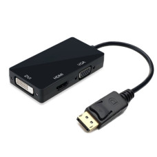ORIENT Кабель-адаптер C309, DisplayPort M -> HDMI/ DVI-I/ VGA, длина 0.2 метра, черный (30309)