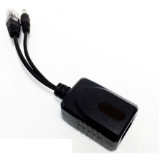 ORIENT POE-655R 48V, PoE сплиттер (приемник) питания по витой паре, вход: RJ45 PoE 48V тип B (4/5+,7/8-), выход: DC 12V, 1.5A + RJ45 LAN 10/100, совместим c PoE коммутаторами и регистраторами(30371)