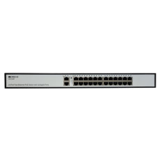 ORIGO OS1226P/A1A Неуправляемый PoE-коммутатор 24x100Base-TX PoE+, 2x1000Base-T, PoE-бюджет 285 Вт, корпус металл