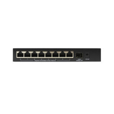 ORIGO OS1209P/80W/A1A Неуправляемый PoE-коммутатор 8x100Base-TX PoE+, 1x1000Base-X SFP, PoE-бюджет 80 Вт, корпус металл