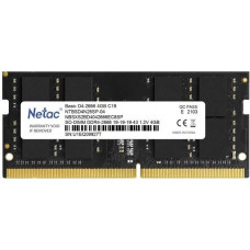 Память SO-DIMM DDR4 4Gb PC21300 2666MHz CL19 Netac 1.2V (NTBSD4N26SP-04)