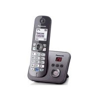Panasonic KX-TG6821RUM (серебристый металлик) {Беспроводной DECT,автоответчик,определитель номера,телефонный справочник 120 зап.}