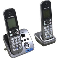 Panasonic KX-TG6822RUM (серебристый) {Беспроводной DECT,громкая связь,автоответчик,определитель номера,телефонный справочник 120 зап.}