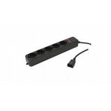 PC PET Сетевой фильтр AP01006-E-B 1.8м (5 розеток, входн.вилка IEC 320,выход.роз.EURO/RUS), черный {619892}
