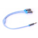 Переходник-разветвитель Jack 3.5 mm M/2RCA F Vention ( VAB-R02-B030 ) гибкий