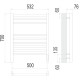 Электрический полотенцесушитель TERMINUS Аврора П9 500х700 Sensor Quick Touch 4670078527240