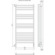Электрический полотенцесушитель TERMINUS Ватикан П15 500х1300 Sensor Quick Touch 4670078526212
