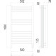 Электрический полотенцесушитель TERMINUS Аврора П12 500х1000 Sensor Quick Touch 4670078527226