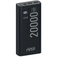 Внешний аккумулятор универсальный HIPER EP 20000 20000mAh 3A QC PD 3xUSB черный