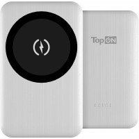 Внешний аккумулятор TopON TOP-M5 5000mAh MagSafe Qi 15W, PD 20W белый