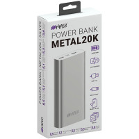 Внешний аккумулятор универсальный HIPER METAL 20K 20000mAh серебристый